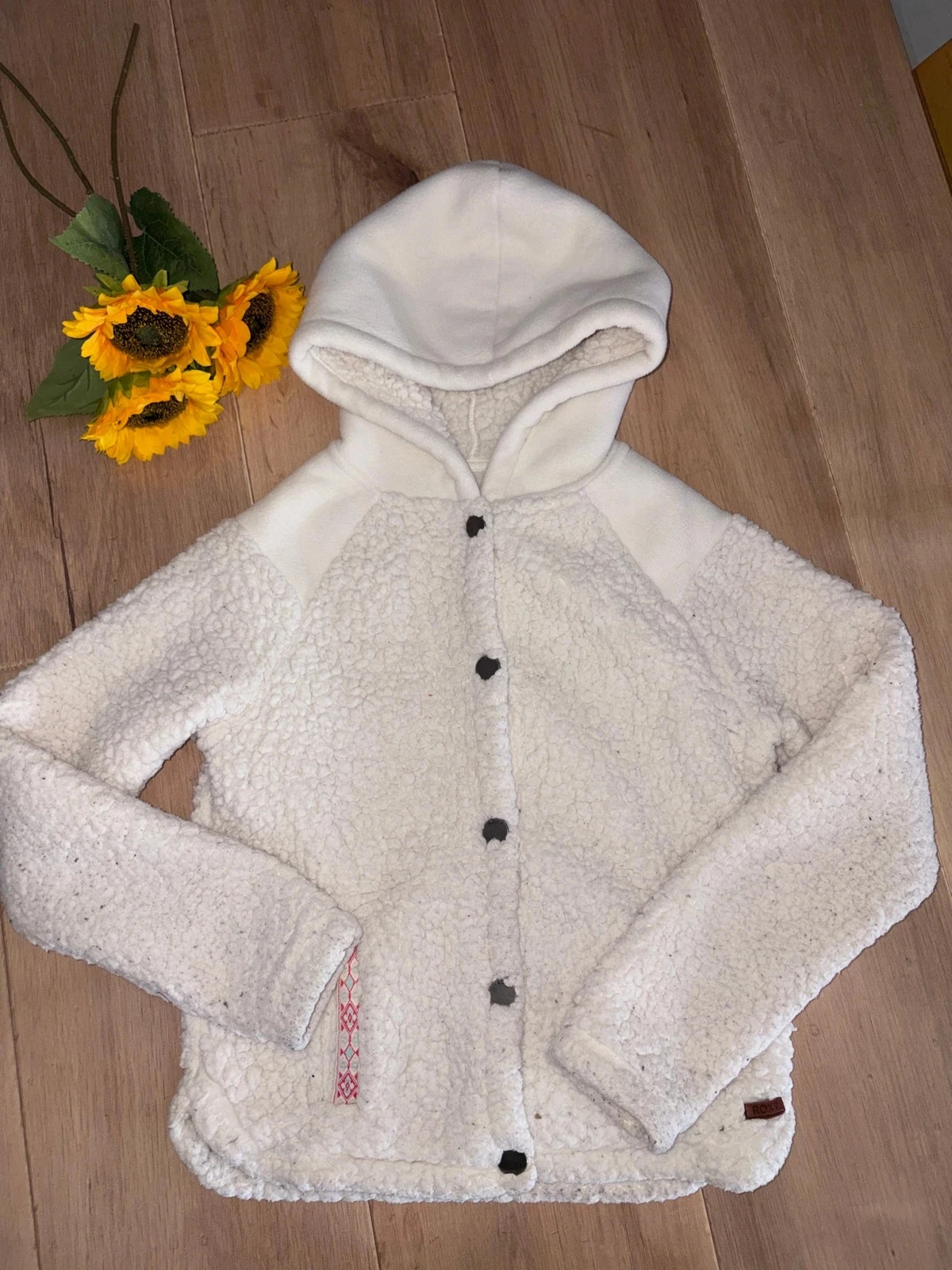 Veste polaire chaude blanche Roxy taille 10 ans